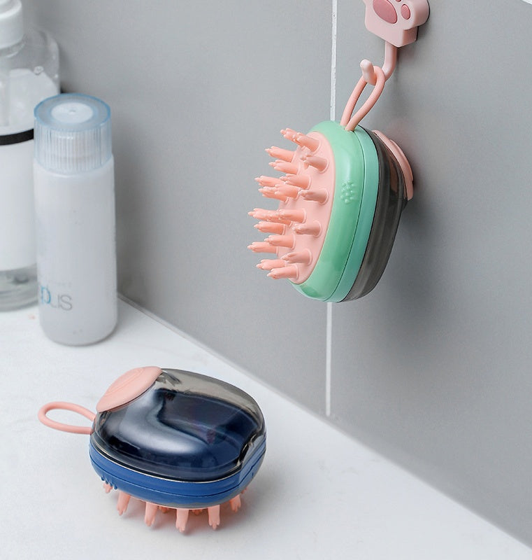 2-in-1 Pet Bathing & Grooming Brush with Shampoo Dispenser