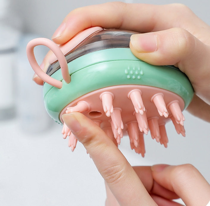 2-in-1 Pet Bathing & Grooming Brush with Shampoo Dispenser