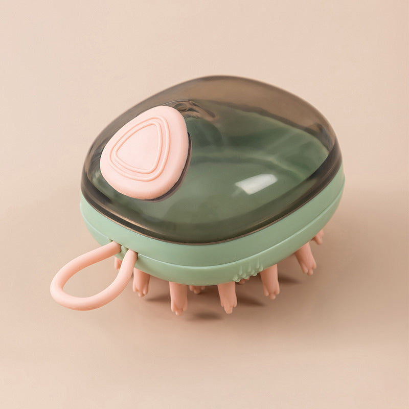 2-in-1 Pet Bathing & Grooming Brush with Shampoo Dispenser