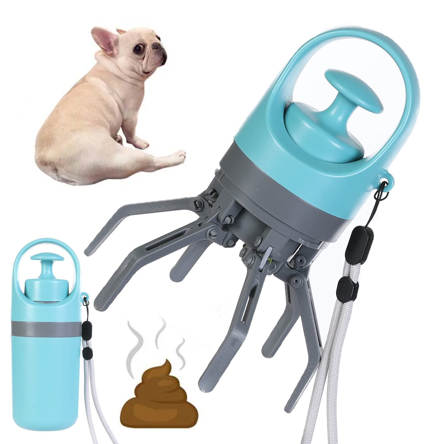 Portable Claw-Grabber Cats & Dogs Waste with Built-in Dispenser Bag