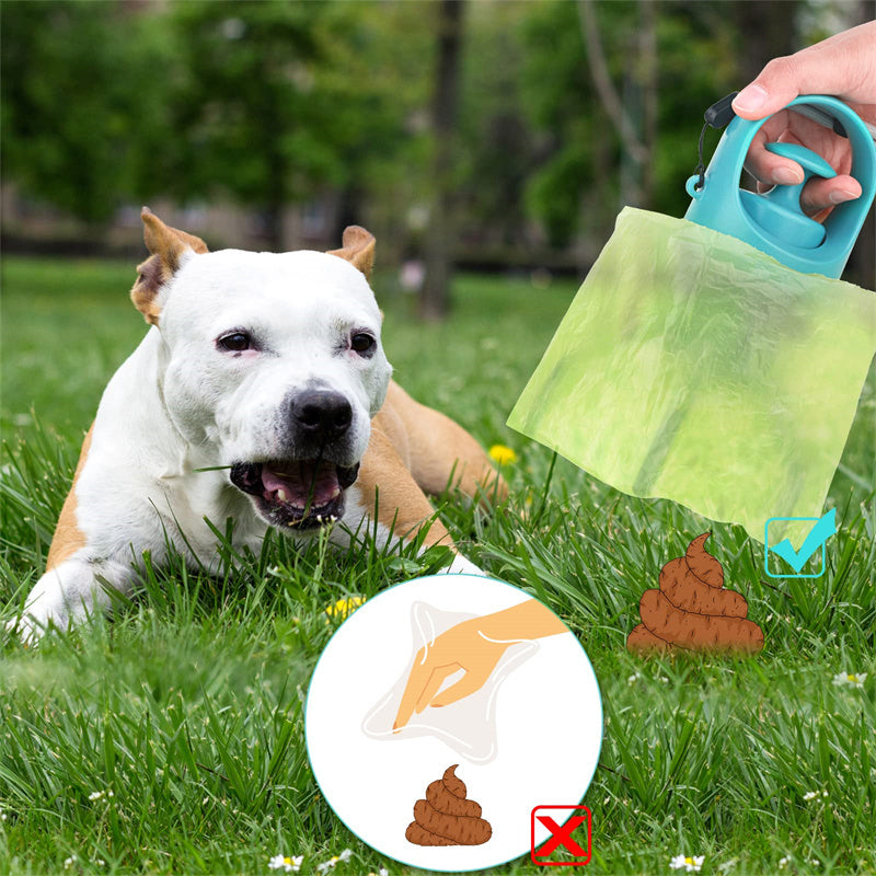 Portable Claw-Grabber Cats & Dogs Waste with Built-in Dispenser Bag